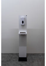 Laden Sie das Bild in den Galerie-Viewer, Desinfektionsständer Dekor weiß exclusiv mit Sensorspender