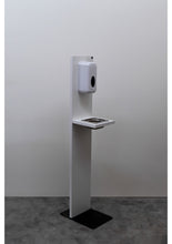 Laden Sie das Bild in den Galerie-Viewer, Desinfektionsständer Dekor weiß exclusiv mit Sensorspender