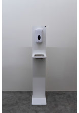 Laden Sie das Bild in den Galerie-Viewer, Desinfektionsständer Dekor weiß exclusiv mit Sensorspender