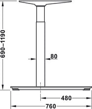 Laden Sie das Bild in den Galerie-Viewer, Objekt-Tischgestell, Häfele Officys, elektrisch verstellbar